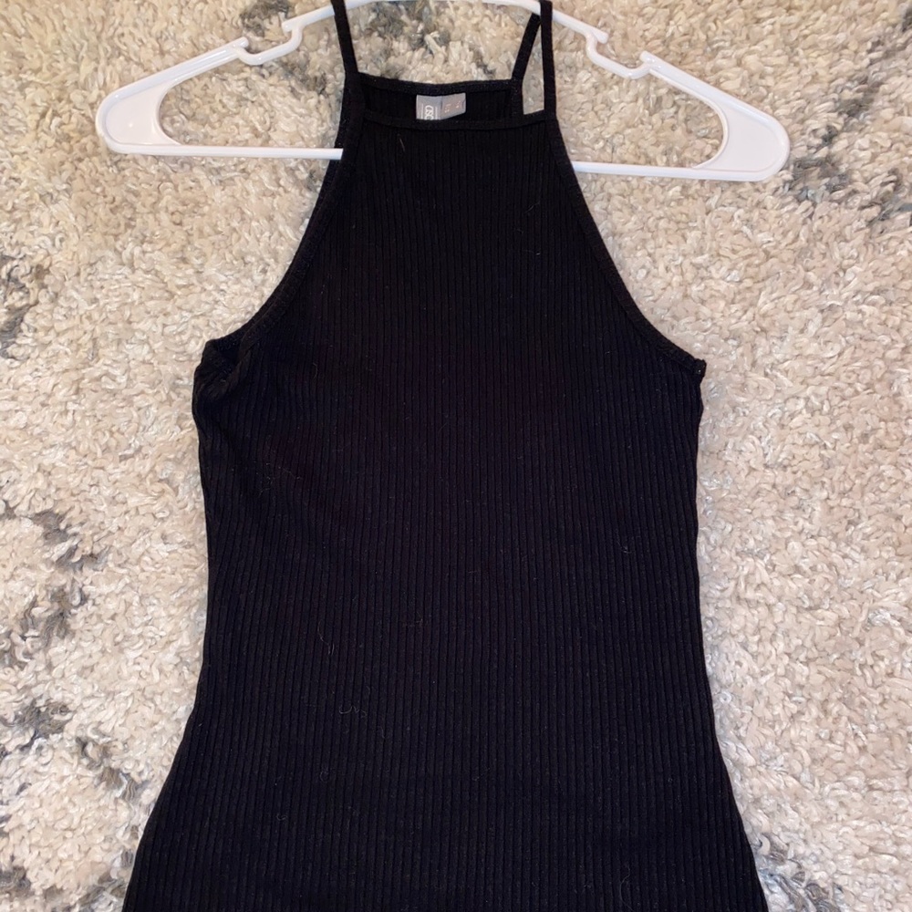 ASOS black ribbed tank top